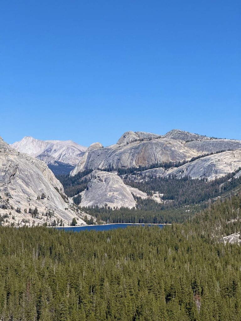 výhled na Tenaya lake v Yosemite National Park