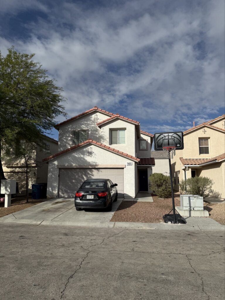 rodinný dům v rezidenční čtvrti v Las Vegas