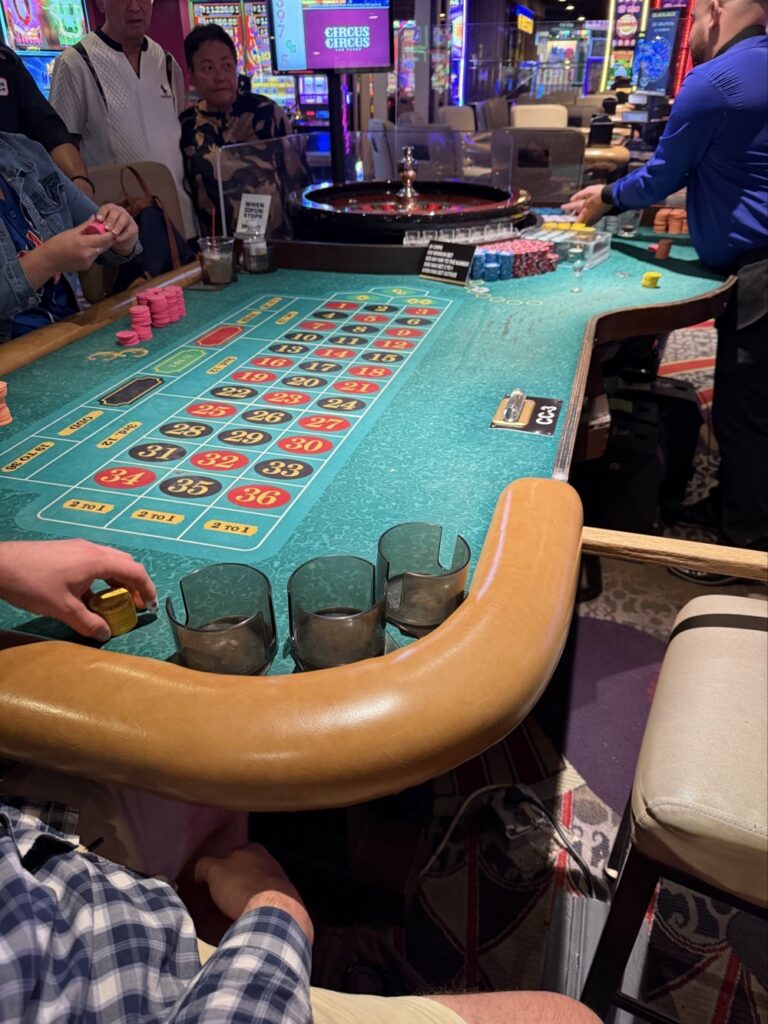 ruleta v kasinu v Las Vegas