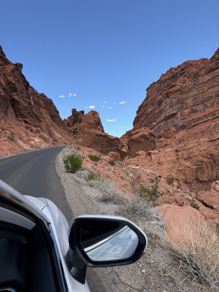 jízda autem ve Valley of Fire